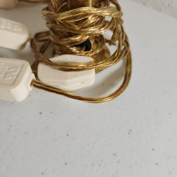 Vintage White and Brass Candle Window Lights 6 inches tall Working 48' Cord - Picture 9 of 9